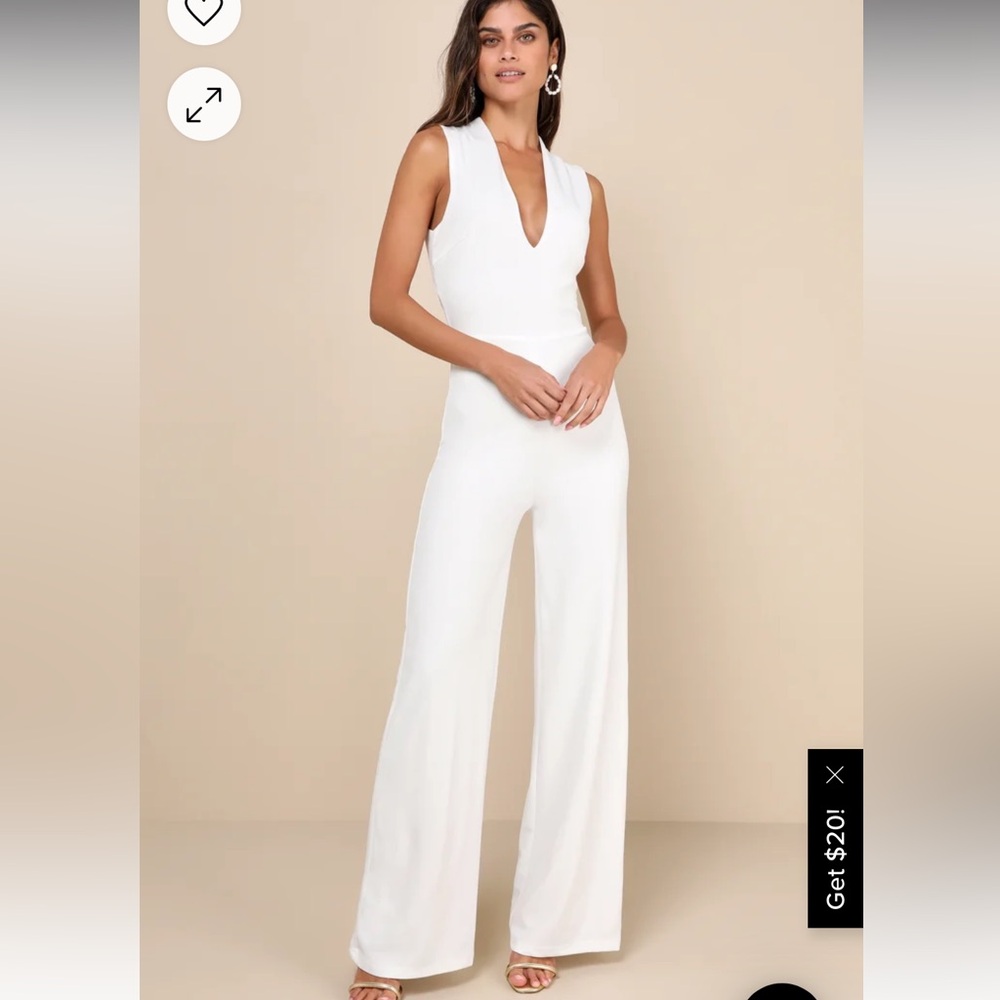 Lulus white halter jumper